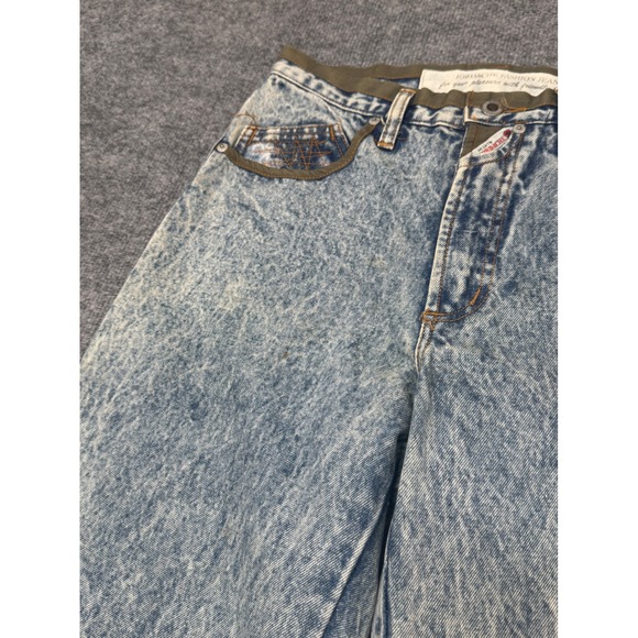 Vintage Jordache Acid Wash Jeans Women 32 High Rise Straight Leg Blue Denim 80s - Picture 7 of 12
